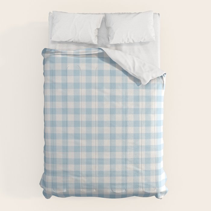 Gingham Light Blue - White Comforter Gallery Image 1