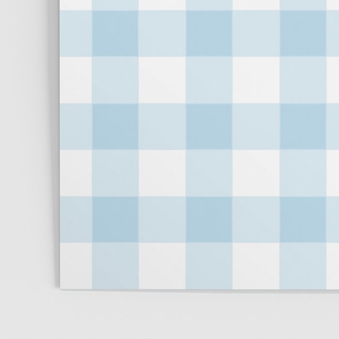 Gingham Light Blue - White Poster Gallery Image 3