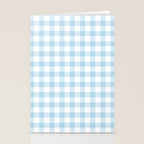 Gingham Light Blue - White Stationery Card Gallery Image 2