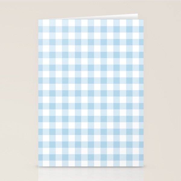 Gingham Light Blue - White Stationery Card Gallery Image 2