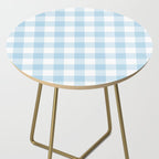 Gingham Light Blue - White Side Table Gallery Image 2
