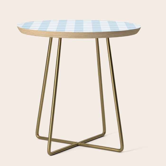 Gingham Light Blue - White Side Table Gallery Image 1