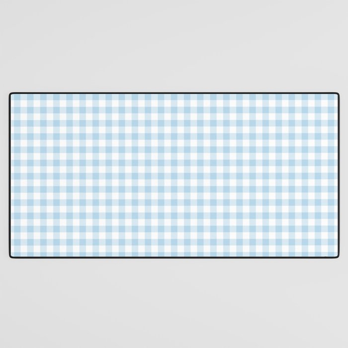 Gingham Light Blue - White Desk Mat Gallery Image 3