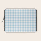Gingham Light Blue - White Laptop Sleeve Gallery Image 1