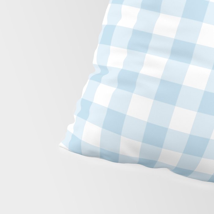 Gingham Light Blue - White Pillow Sham Gallery Image 4