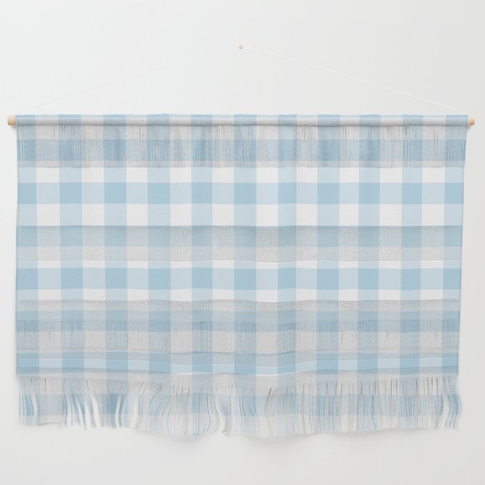 Gingham Light Blue - White Wall Hanging Gallery Image 1