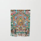 Turquoise Life Of Buddha Thangka Wall Hanging Gallery Image 1
