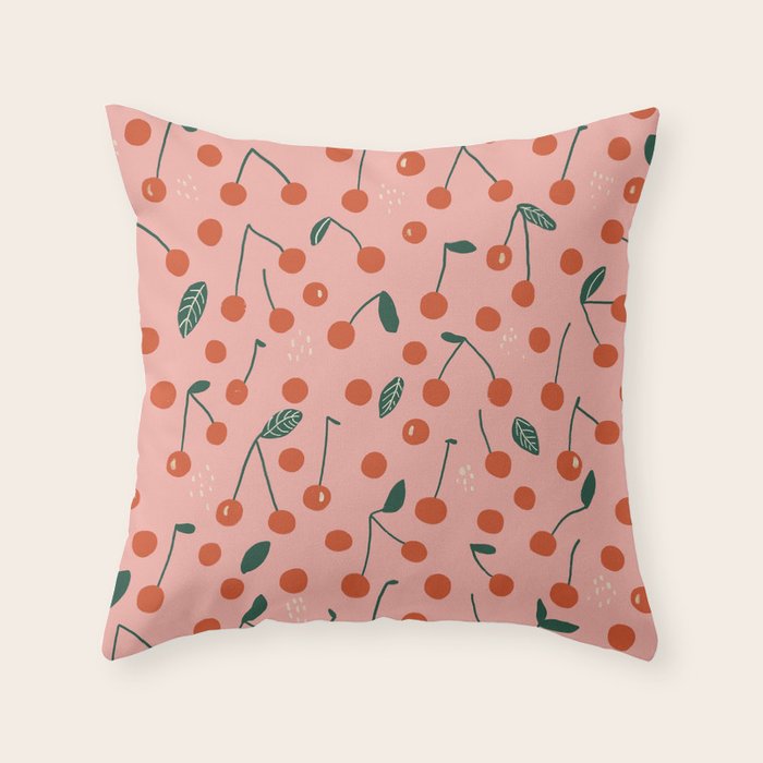 Cherries Throw Pillow Gallery Image 6