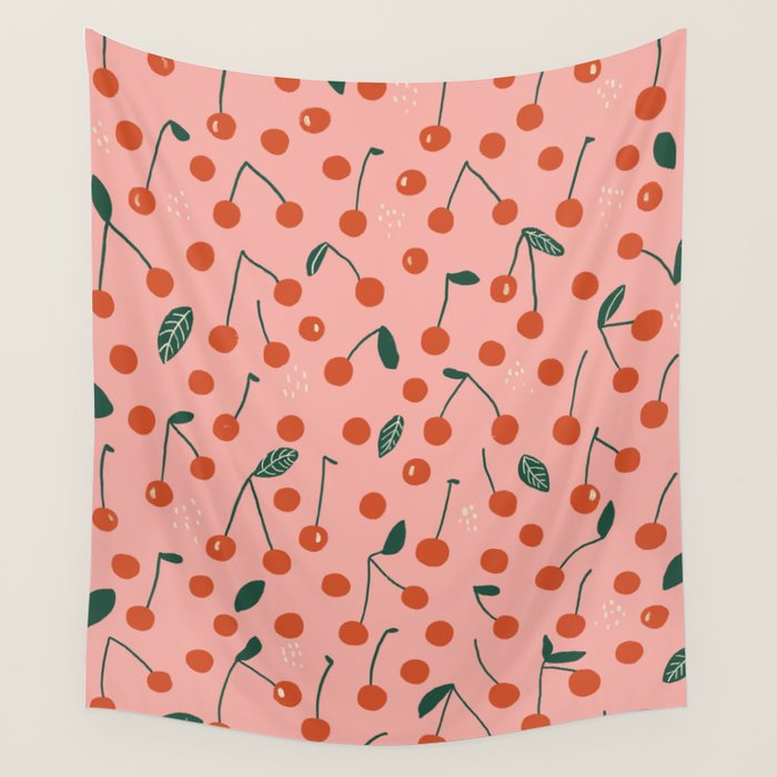 Cherries Wall Tapestry Gallery Image 1