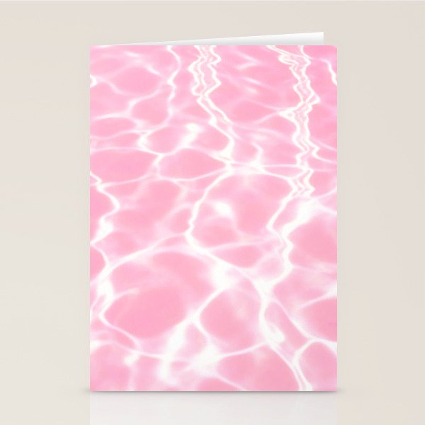 Pastel Pink Pool Aesthetic  Stationery Card Gallery Image 1