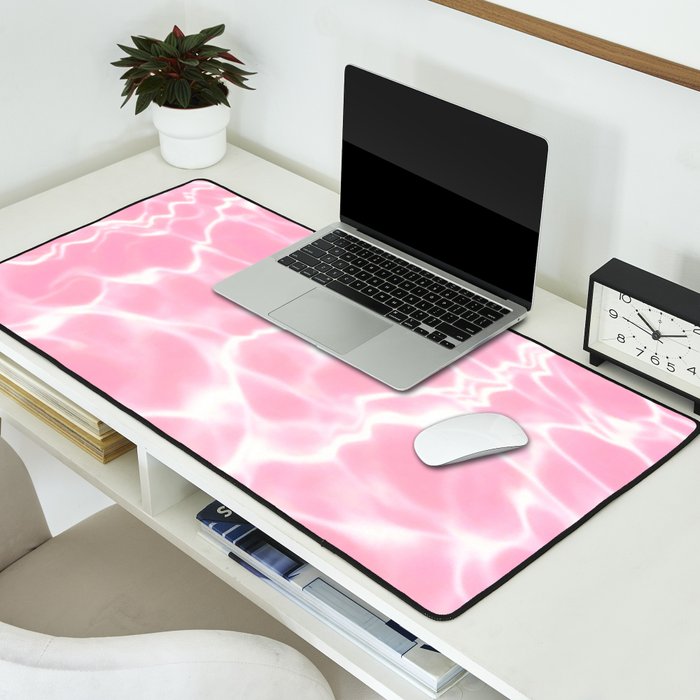 Pastel Pink Pool Aesthetic  Desk Mat Gallery Image 2