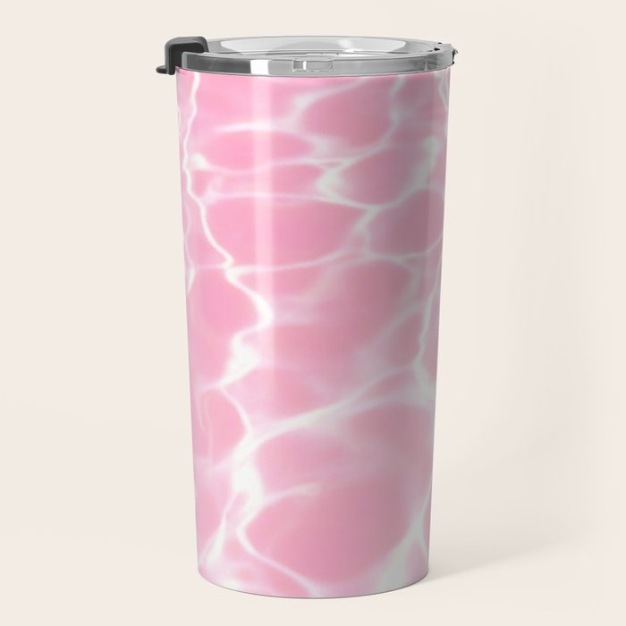 Pastel Pink Pool Aesthetic  Travel Mug Gallery Image 3