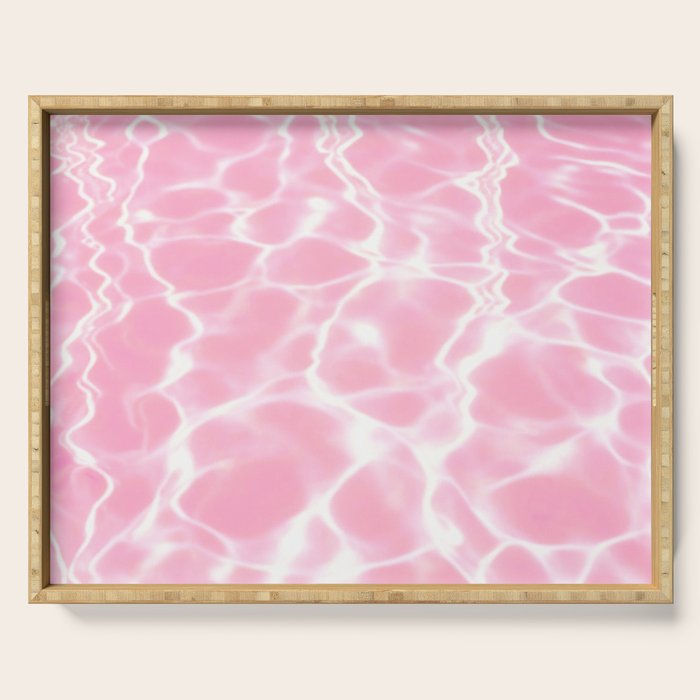 Pastel Pink Pool Aesthetic  Serving Tray Gallery Image 1