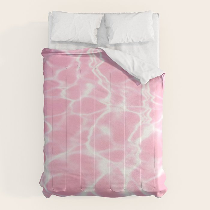Pastel Pink Pool Aesthetic  Comforter Gallery Image 6
