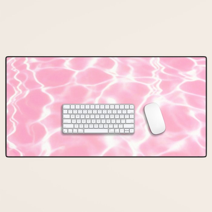 Pastel Pink Pool Aesthetic  Desk Mat Gallery Image 1