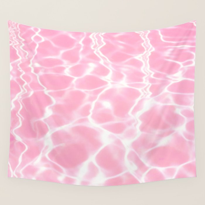 Pastel Pink Pool Aesthetic  Wall Tapestry Gallery Image 4