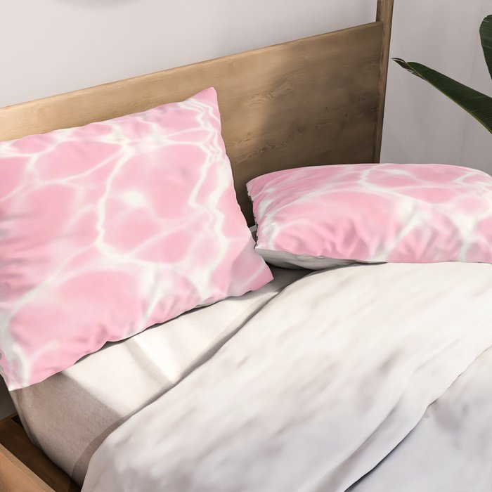 Pastel Pink Pool Aesthetic  Pillow Sham Gallery Image 2
