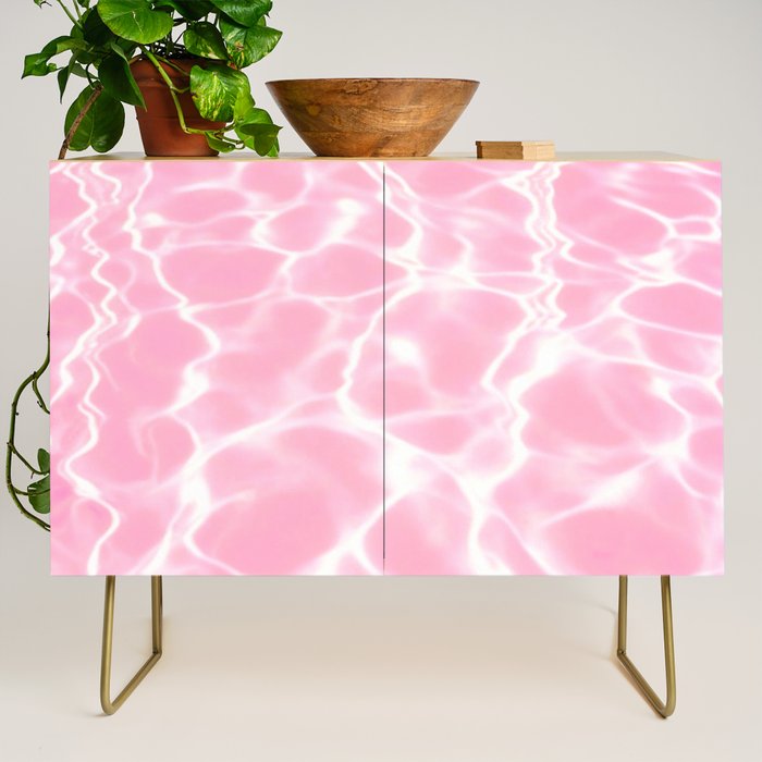 Pastel Pink Pool Aesthetic  Credenza Gallery Image 1