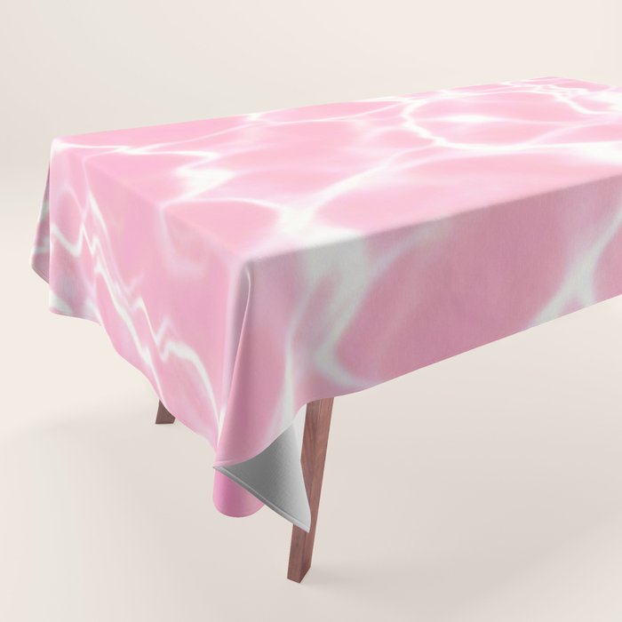 Pastel Pink Pool Aesthetic  Tablecloth Gallery Image 1