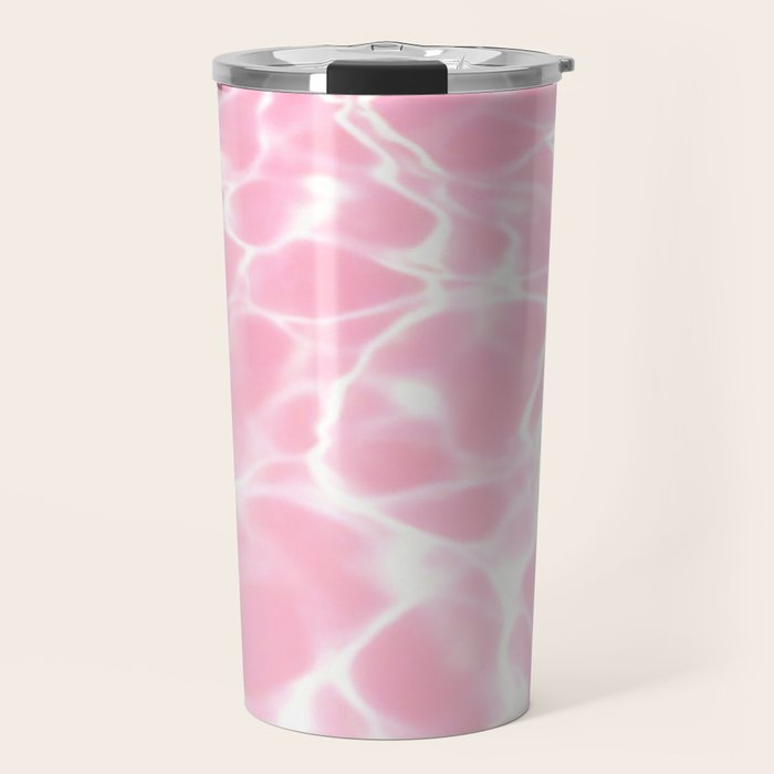 Pastel Pink Pool Aesthetic  Travel Mug Gallery Image 1