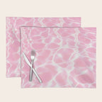 Pastel Pink Pool Aesthetic  Placemat Gallery Image 1