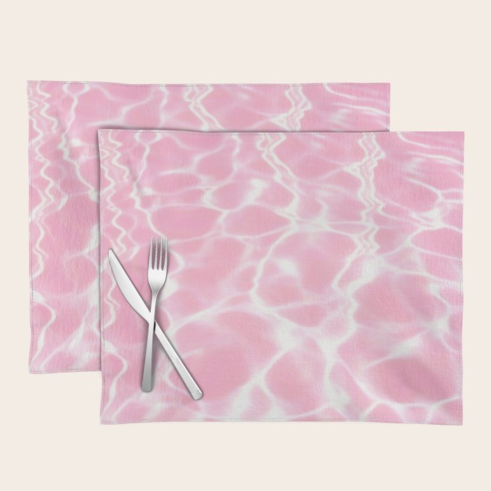Pastel Pink Pool Aesthetic  Placemat Gallery Image 1