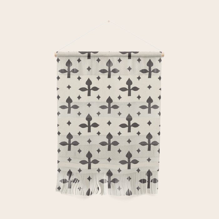 Classic Monochrome Leaf Motif Wall Hanging Gallery Image 1