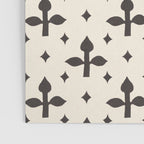Classic Monochrome Leaf Motif Poster Gallery Image 3