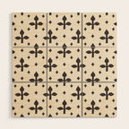 Classic Monochrome Leaf Motif Wood Wall Art Gallery Image 1