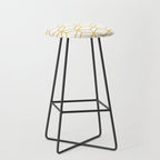 Geometric Honeycomb Lattice in Mustard Yellow and White. Modern Clean Minimalist Stool Gallery Image 1