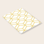 Geometric Honeycomb Lattice in Mustard Yellow and White. Modern Clean Minimalist Notebook Gallery Image 2