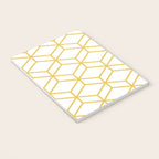 Geometric Honeycomb Lattice in Mustard Yellow and White. Modern Clean Minimalist Notebook Gallery Image 3
