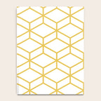 Geometric Honeycomb Lattice in Mustard Yellow and White. Modern Clean Minimalist Notebook Gallery Image 4
