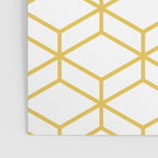 Geometric Honeycomb Lattice in Mustard Yellow and White. Modern Clean Minimalist Poster Gallery Image 3