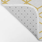 Geometric Honeycomb Lattice in Mustard Yellow and White. Modern Clean Minimalist Bath Mat Gallery Image 2