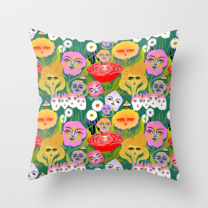 flower garden Throw Pillow Gallery Image 6
