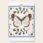 Elegant Watercolor Butterfly with Botanical Frame Cutting Board Gallery Image 1