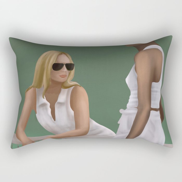 Elegance on the Court Rectangular Pillow Gallery Image 1