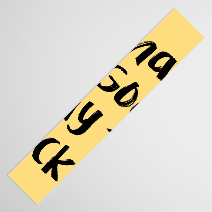 What a Good day To Fuck It. Typography Funny Saying, Phrase Quote Carefree Childlike, Handwritten Post-it Note Table Runner Gallery Image 3