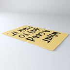 What a Good day To Fuck It. Typography Funny Saying, Phrase Quote Carefree Childlike, Handwritten Post-it Note Rug Gallery Image 3
