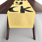 What a Good day To Fuck It. Typography Funny Saying, Phrase Quote Carefree Childlike, Handwritten Post-it Note Table Runner Gallery Image 1