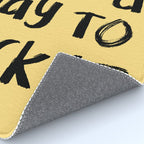 What a Good day To Fuck It. Typography Funny Saying, Phrase Quote Carefree Childlike, Handwritten Post-it Note Rug Gallery Image 4