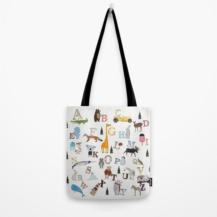 little nature alphabet Tote Bag Gallery Image 2