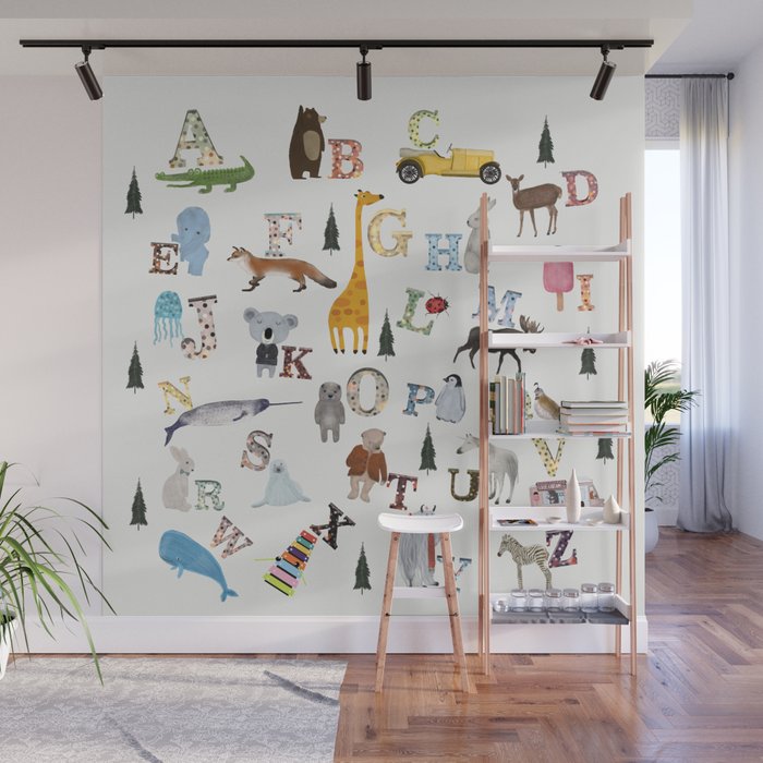 little nature alphabet Wall Mural Gallery Image 1