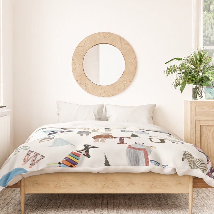 little nature alphabet Duvet Cover Gallery Image 3