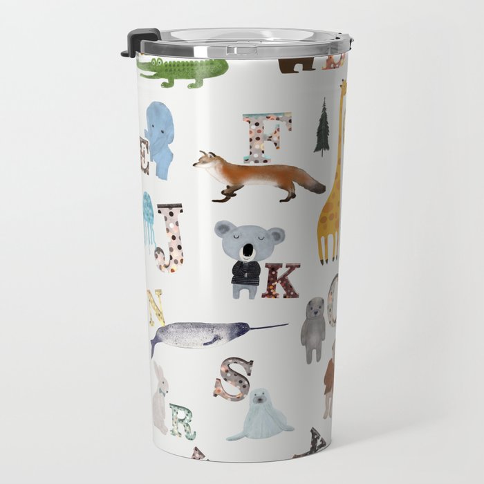 little nature alphabet Travel Mug Gallery Image 3