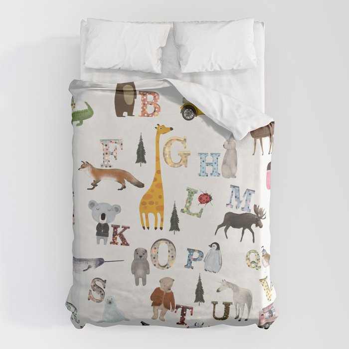 little nature alphabet Duvet Cover Gallery Image 6