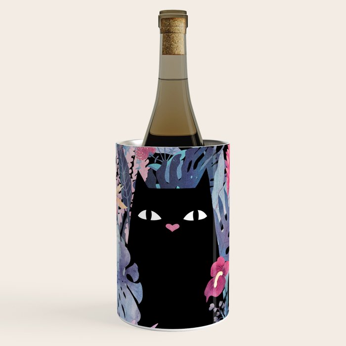 Popoki (Pastel Black Velvet) Wine Chiller Gallery Image 1