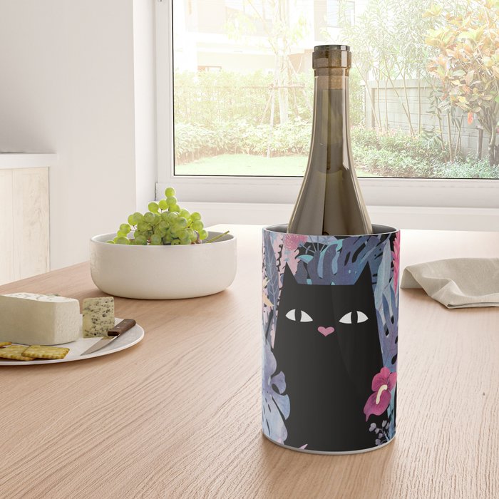 Popoki (Pastel Black Velvet) Wine Chiller Gallery Image 4
