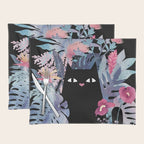 Popoki (Pastel Black Velvet) Placemat Gallery Image 1